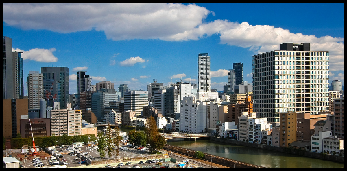 day skyline. Osaka Skyline by Day